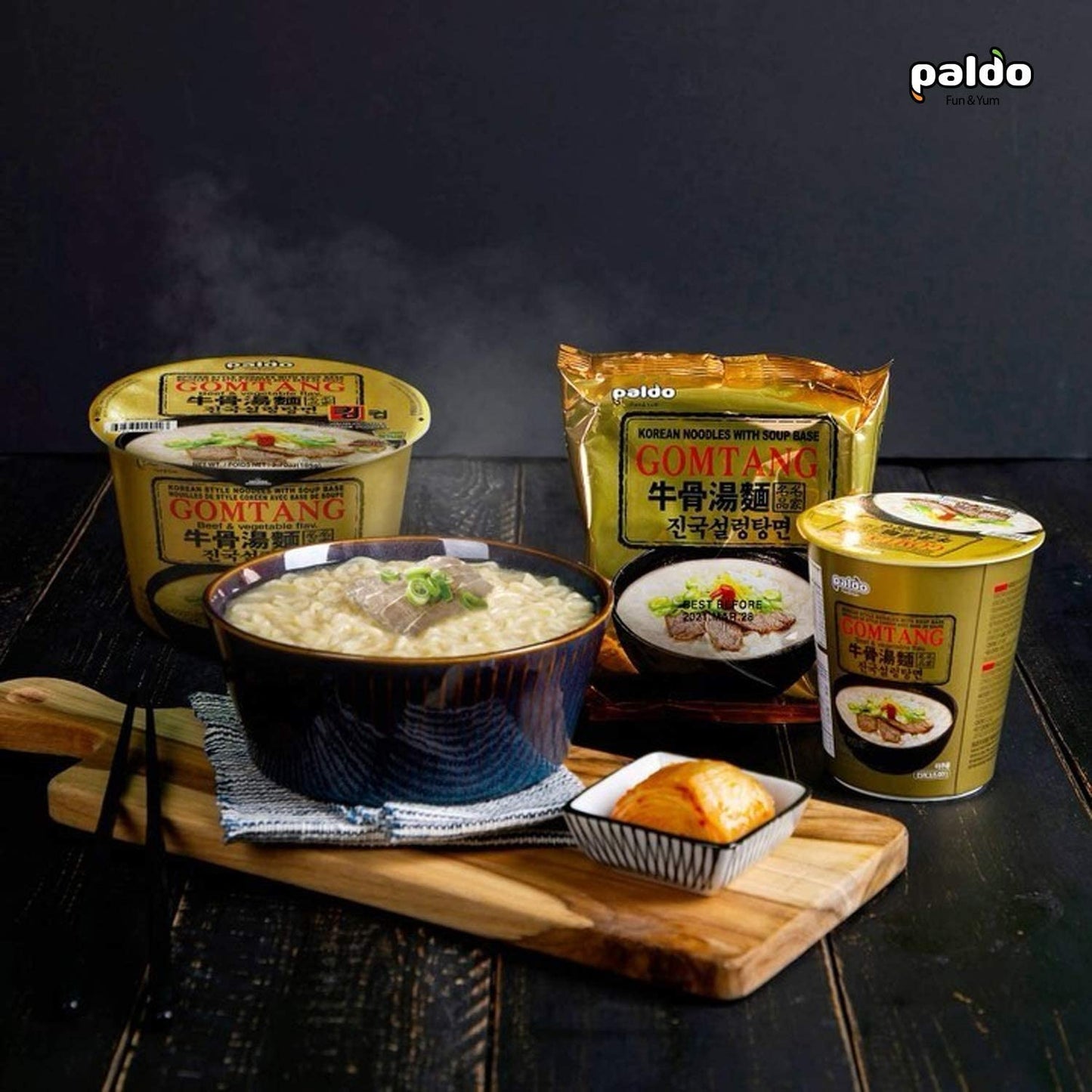Gomtang Ramen - Sopa instantánea de Carne sin Picante en Bolsa Pack x5