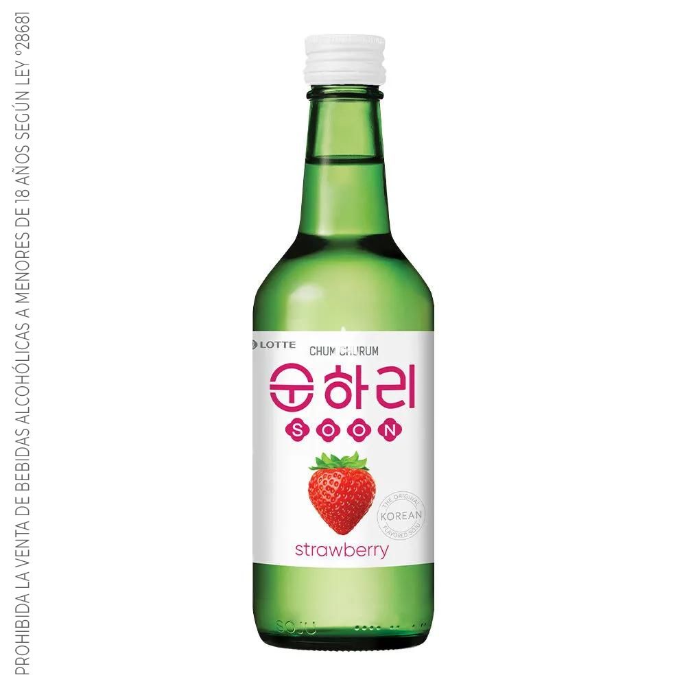 Soju Chum Churum Fresa - Licor a base de arroz sabor Fresa 12% Alc