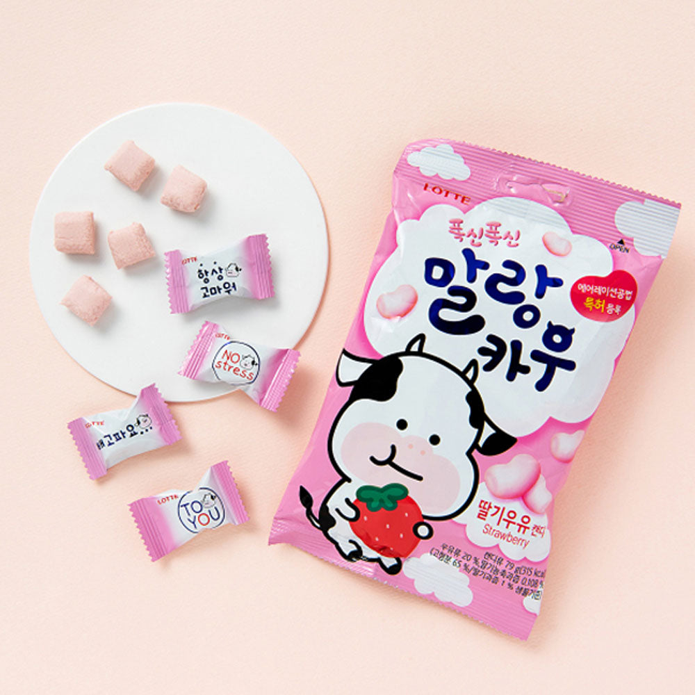 Malang Cow Fresa - Caramelo suave de Leche de Fresa