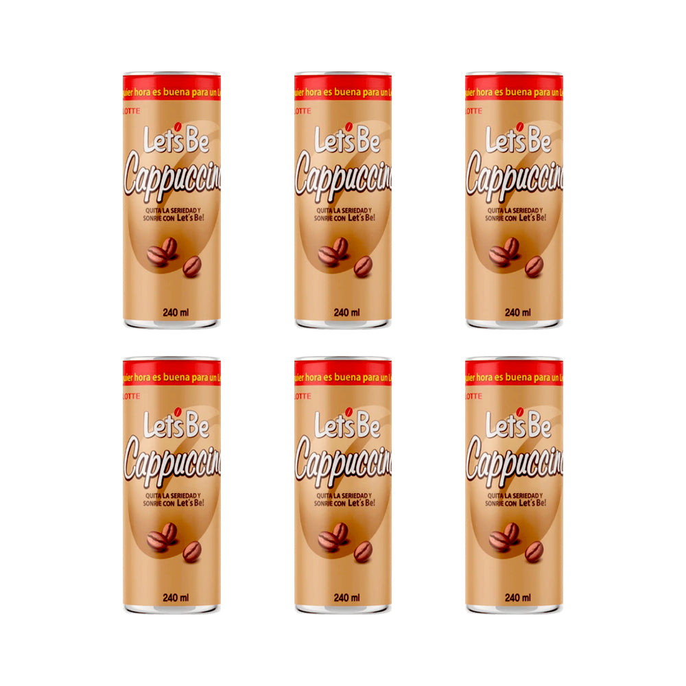 Let's Be Cappuccino - Bebida de café y leche Pack x6