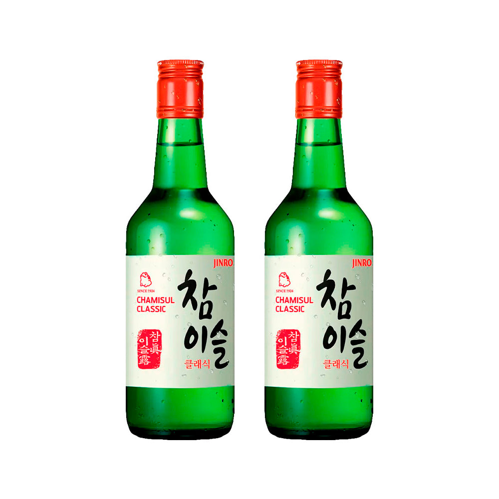 Soju Jinro Classic - Licor a base de arroz sabor Classic destilado con Bamboo 20.1% Alc - X2 Unid.
