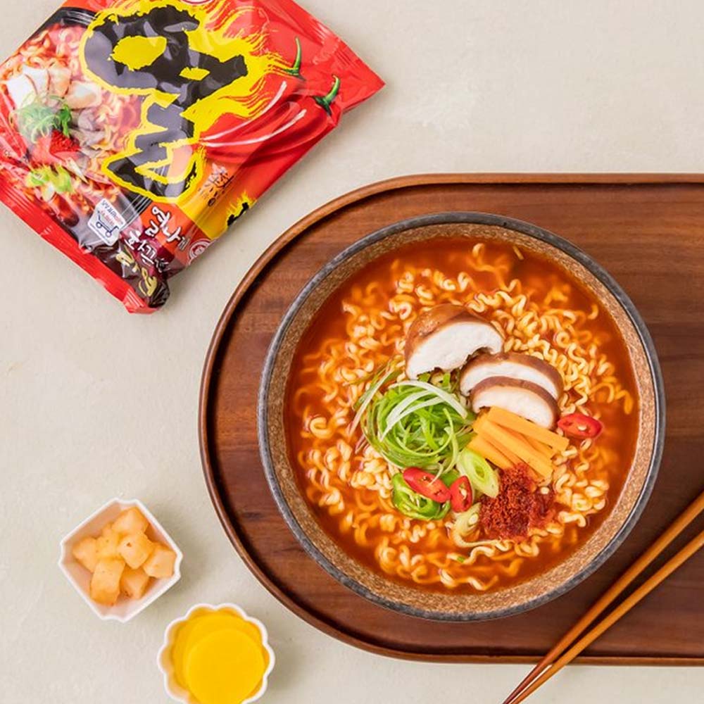 Yeul Ramen - Sopa instantánea de Carne muy Picante en Bolsa Pack x5