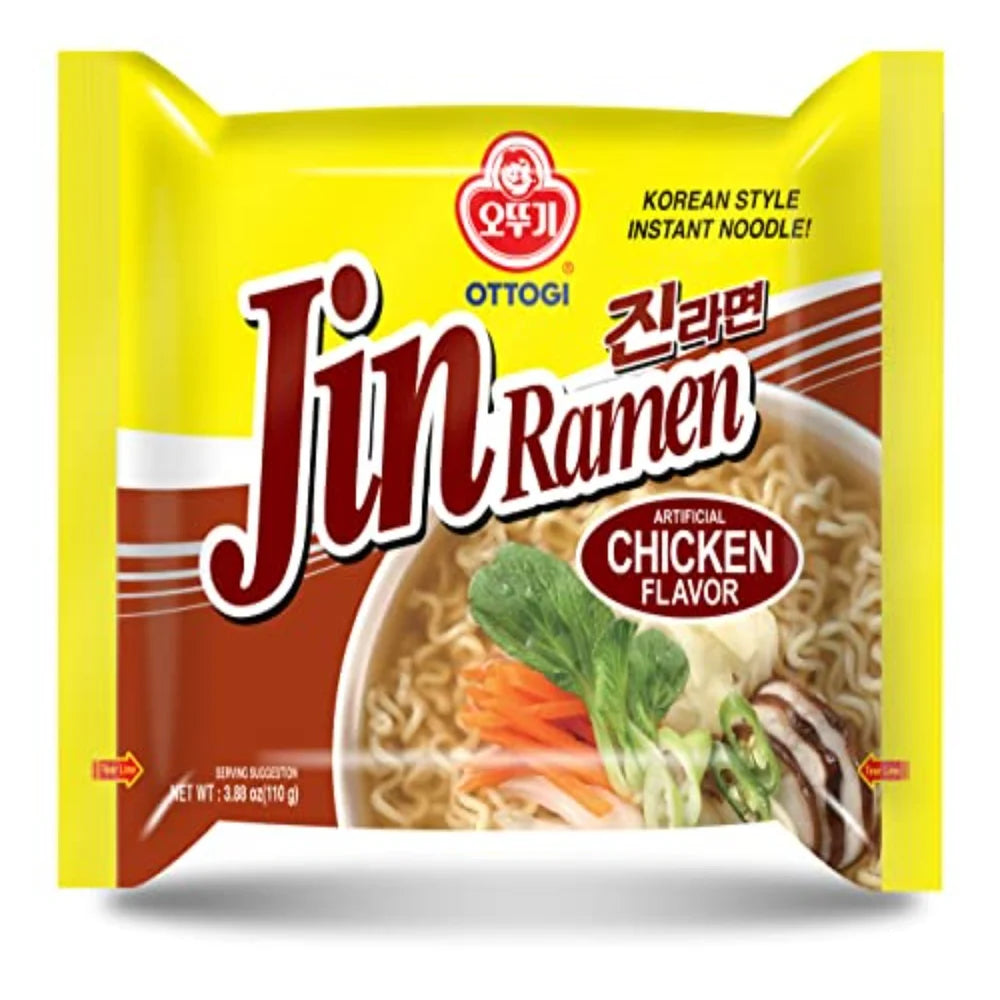 Jin Ramen Chicken - Sopa instantánea sabor a Pollo Sin Picante en Bolsa
