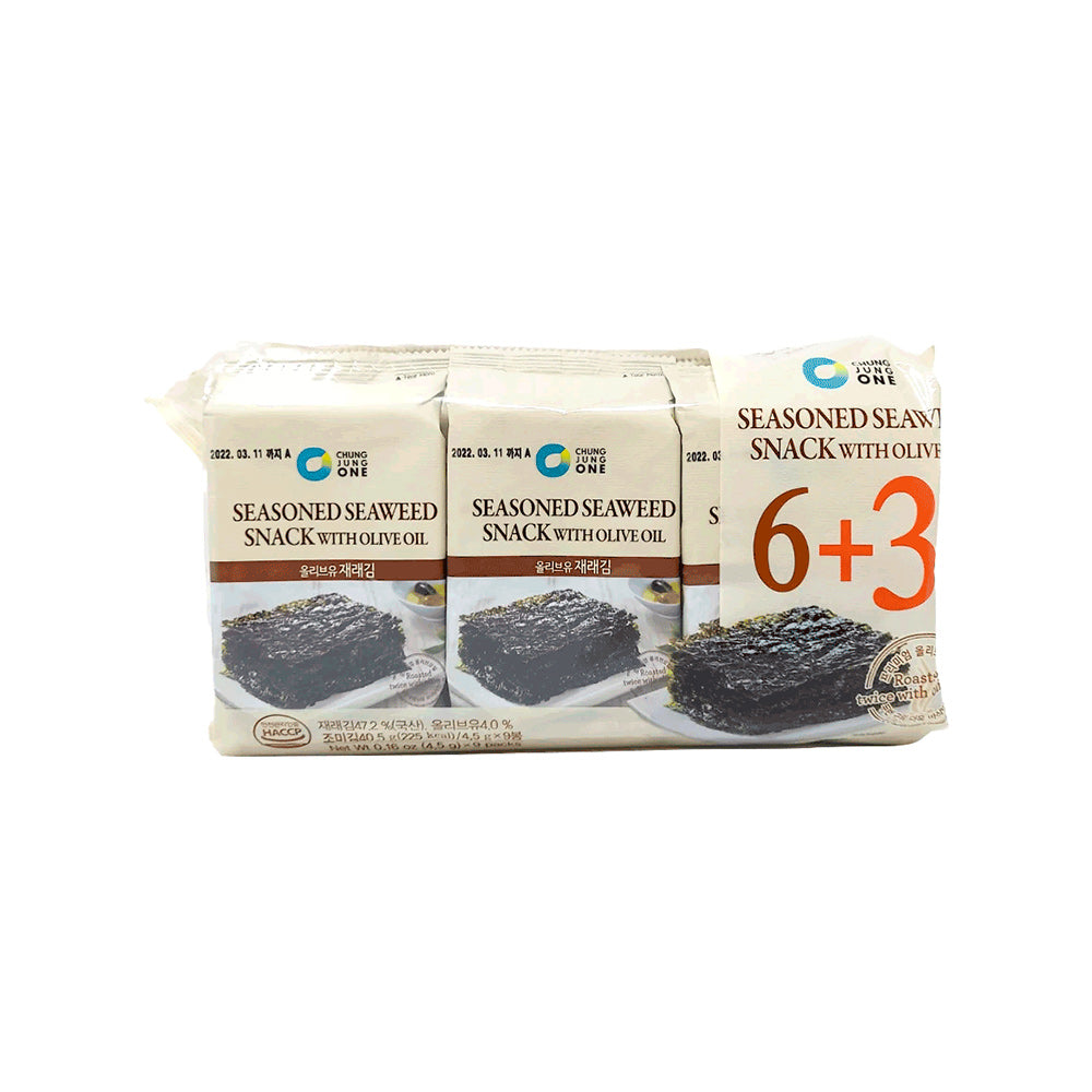 Chung Jung One - Alga Nori tostada y sazonada con Aceite de Oliva Pack x9