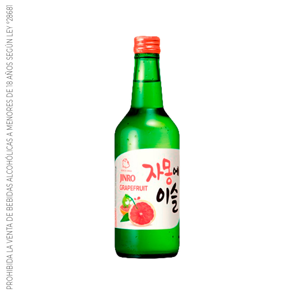 Soju Jinro Toronja - Licor a base de arroz sabor Toronja 13% Alc