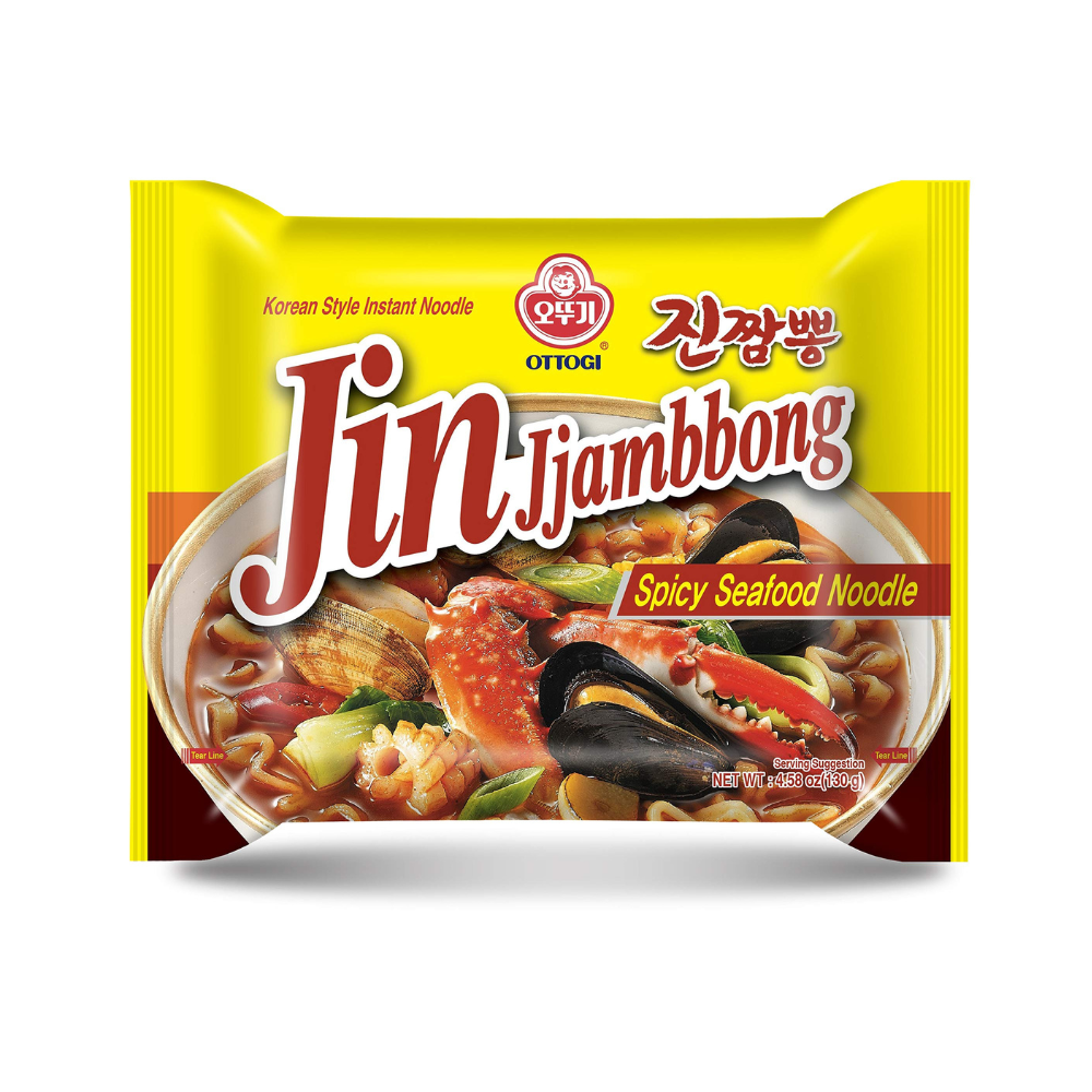 Jin Jjambbong - Sopa instantánea sabor a Mariscos Picante en Bolsa