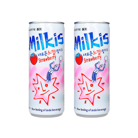 Milkis Fresa - Bebida gasificada sabor a Leche de Fresa - X2 Unid.