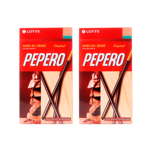 Pepero Original - Palitos de Galleta bañados de Chocolate - X2 Unid.