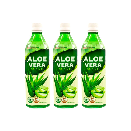 Lotte - Bebida de Aloe Vera sabor Original 500ml Pack x3