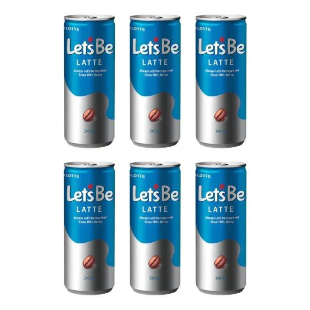 Let's Be Latte - Bebida de café y leche Latte X6