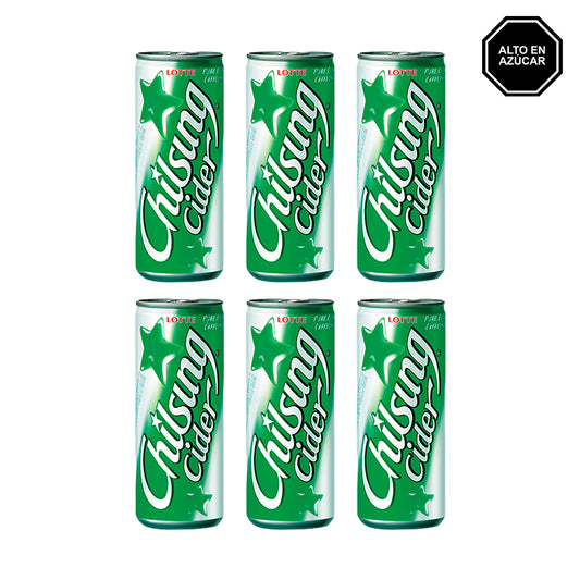 Chilsung Cider - Bebida gasificada sabor a Limón Pack x6