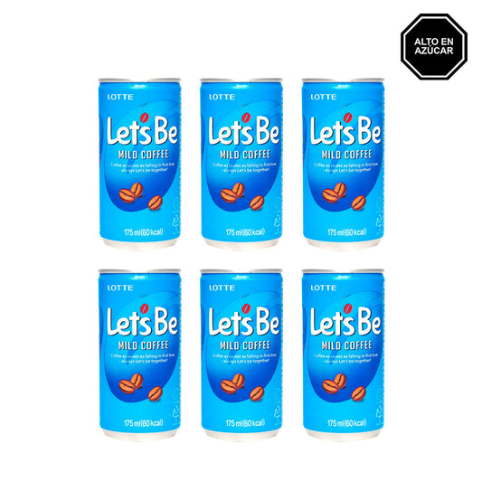 Let's Be mild coffee - Bebida de Café suave y dulce Pack x6