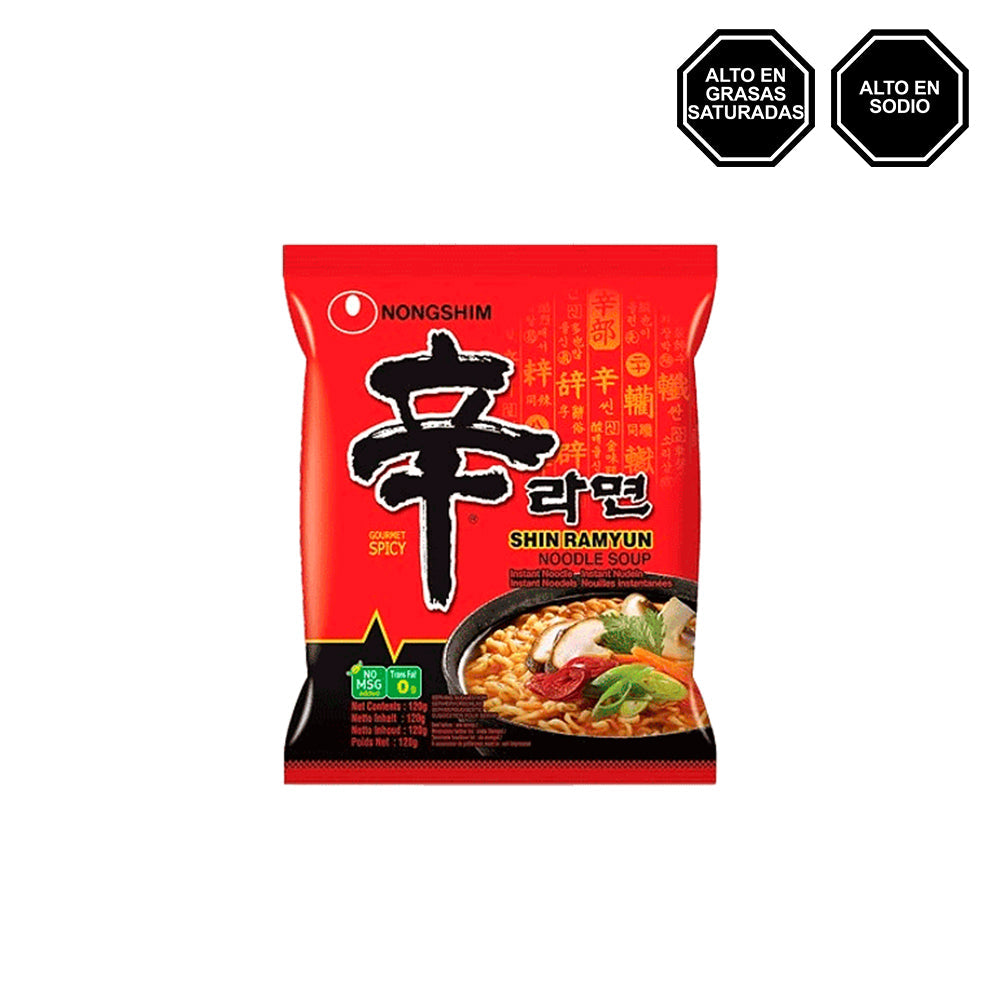 Shin Ramen - Sopa instantánea sabor a Carne Picante en Bolsa